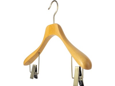 服裝店用帶夾實木衣架