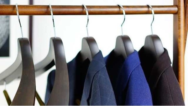 實木復古寬肩西服外套晾衣架【華恩】