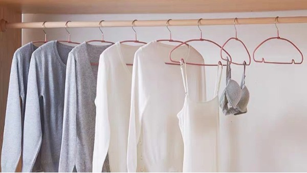 掛在衣柜里的衣架