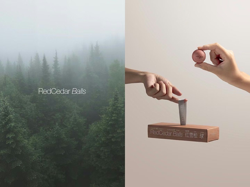 紅雪松木球禮盒