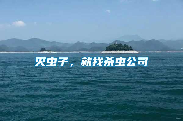 滅蟲子，就找殺蟲公司