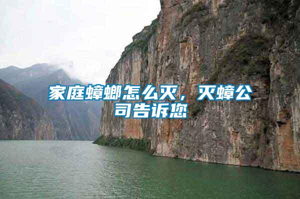 家庭蟑螂怎么滅，滅蟑公司告訴您