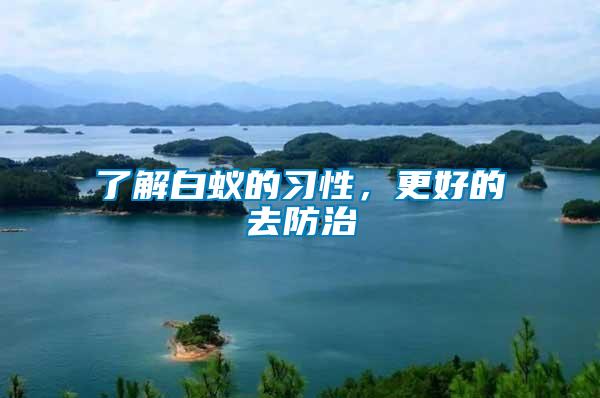 了解白蟻的習(xí)性，更好的去防治