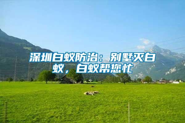 深圳白蟻防治：別墅滅白蟻，白蟻幫您忙