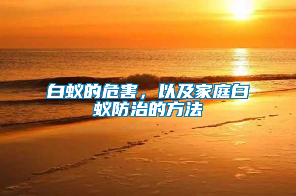 白蟻的危害，以及家庭白蟻防治的方法